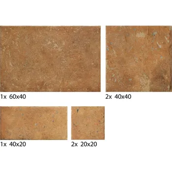 Dlažba Dlažba Cir Cotto del Campiano giallo umbria v dekoru modulare 39 o rozměru 40x60, 40x40, 20x40, 20x20 cm mat 1080848