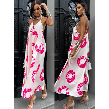 Dámské šaty Růžové vzorované šaty SWADEN Velikost: ONESIZE