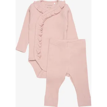 Kojenecký body Fixoni dětský žebrovaný set body & legíny 422562 - 5034 Velikost: 68 95% bavlna