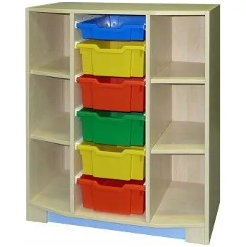 regál Policový regál s boxy BOŘEK K 287