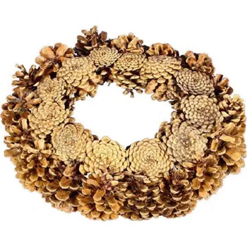 Smuteční dekorace Kruh šiškový lakovaný 30cm