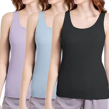 Dámská tílka 3ks v balení Bílá, Černá, Růžová M