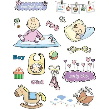 Dětské razítko Creatoys Silikonová razítka - motiv Miminko - 17 ks