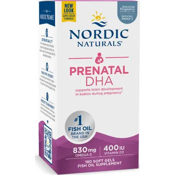 Nordic Naturals - Prenatální DHA, různé příchutě Příchuť: Natural 180