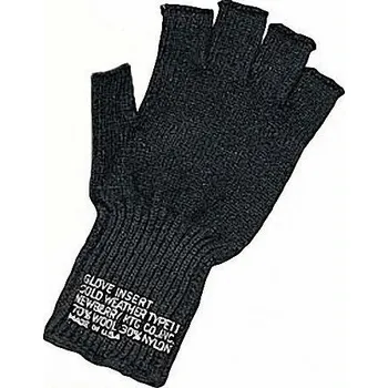 Pracovní rukavice Rukavice vlněné bez prstů US ČERNÉ