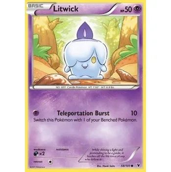 Sběratelská karetní hra Pokémon NVI 058/101 Litwick - Noble Victories Stav: Excellent, Verze: NORMAL