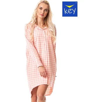 Dámská noční košile Key noční košile LND 442 - vzor, S (Noční košile na knoflíky)