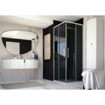 Hopa Essence A1FS Sprchové dveře 120 cm, posuvné, levé, rohový vstup, Bílá / Transparent, BEA15SXB1