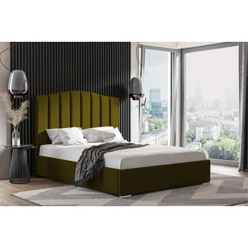 Postel Eka Čalouněná postel MARGOT - Kronos 90x200 cm Barva látky: Olivová (17), Úložný prostor: Bez úložného prostoru