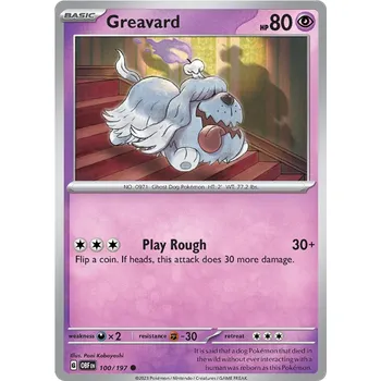 Sběratelská karetní hra Pokémon TCG Greavard 100/197 - Reverse Holo