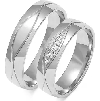 Prsten SOFIA zlatý dámský snubní prsten ZSO-113WWG-CZ