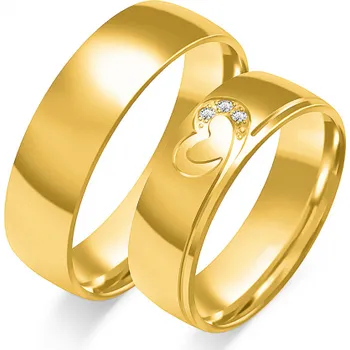 Prsten SOFIA zlatý dámský snubní prsten ZSO-366WYG-CZ