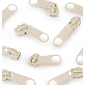 Zip L2850 Jezdec ke spirálovým zipům 5mm, typ POL - Krémová