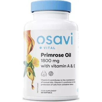 Osavi - Pupalkový olej 1800 mg s vitamínem A a E, 60 softgel kapslí