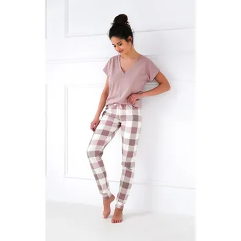 Dámské pyžamo Sensis pyžamo dámské Netty - pudrová, XL (Dámské pyžamo dlouhé)