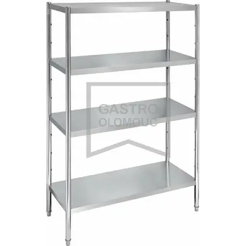 Knihovna Amitek Regál nerez 1600x500x1800 4P Varianta: Regál nerez 1600x500x1800 4P