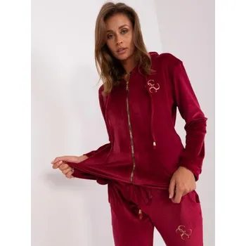 Dámský komplet s nášivkami MELODY tmavě vínový