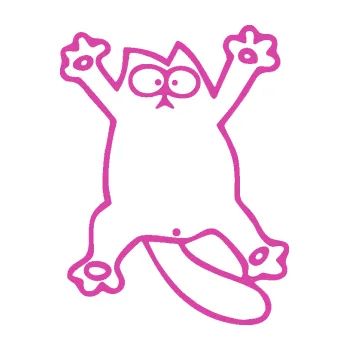 Samolepící dekorace Kočka 040 pravá na rozpláclá (16 - růžová) SAMOLEPKA NA AUTO, NÁLEPKA, FÓLIE, POLEP, TUNING, VLASTNÍ TEXT, TISK, AUTOSAMOLEPKY.cz, POLEPY, OBRÁZEK, LOGO, 3D STICKERS