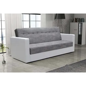 Pohovka Malin rozkládací pohovka s úložným prostorem, šedá/bílá