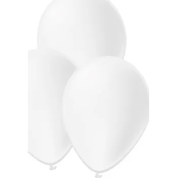 Balónek Funiglobal - 10 bílých balónků - Plain Colours -