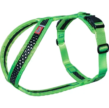 Postroj pro psa Tamer Perforovaný postroj SOFTY | zelenočerný velikost postroje: 2 - obvod krku 28-33 cm - obvod hrudníku 46-56 cm