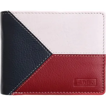 Peněženka Pánská kožená peněženka Lagen - česká vlajka (velká)