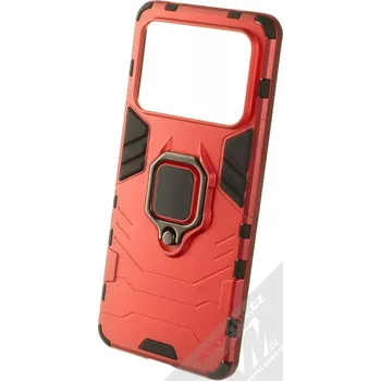 Pouzdro na mobilní telefon 1Mcz Armor Ring odolný ochranný kryt s držákem na prst pro Xiaomi Mi 11 Ultra červená (red)