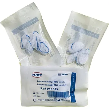 UV sterilizátor Sterilní tampony s RTG nití 1 cm/9x9/ (5ks)