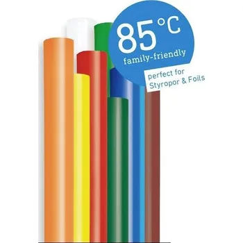 Průmyslové lepidlo Steinel KLEBESTICKS 85°C 7MM COLOR 96G lepicí tyčinky 7 mm 150 mm barevná, červená, žlutá, zelená, oranžová, bílá, hnědá, černá 96 g 16 ks