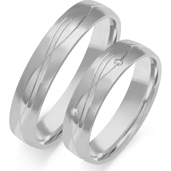 Prsten SOFIA zlatý dámský snubní prsten ZSO-305WWG