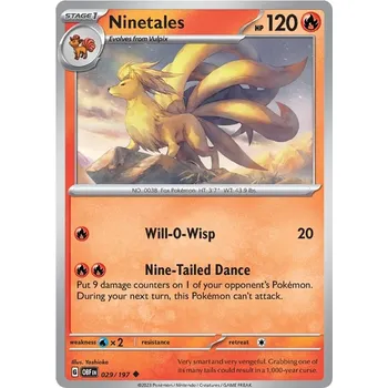 Sběratelská karetní hra Ninetales 029/197 - Obsidian Flames Typ karty: Non-Holo