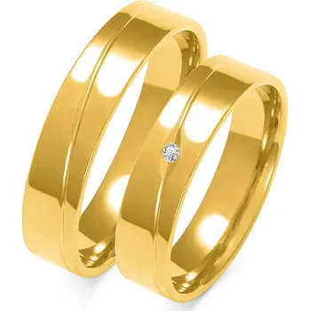 Prsten SOFIA zlatý dámský snubní prsten ZSA-136WYG-CZ