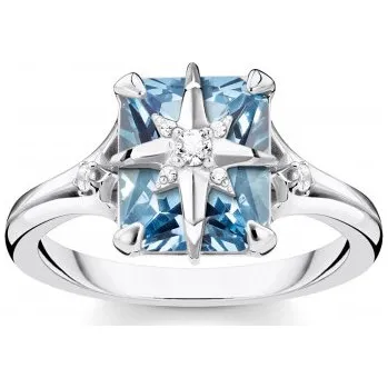 Prsten THOMAS SABO prsten Blue stone with star TR2288-644-1-56