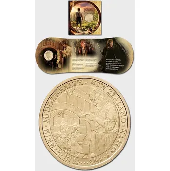 (2012) Nový Zéland, mince 1$, KM-364 - Hobbit - Bilbo Baggins (b.k.) blistr