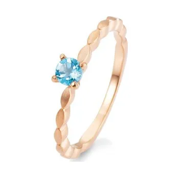 Prsten SOFIA DIAMONDS prsten z růžového zlata s topasem BE42/03331-R-14K-49