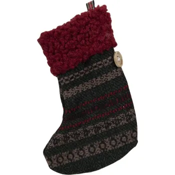 Vánoční ozdoba Dekorace vánoční punčocha – 14x1x17 cm