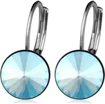 Ocelové náušnice s krystaly Swarovski, BLUE SHADE