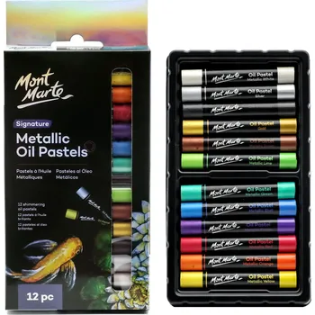 Mont Marte Mont Marte, MMPT-0039, sada olejových pastelů, metalické, 12 ks