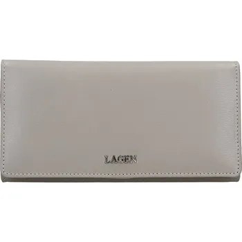 Dámská kožená peněženka Lagen velká - šedá