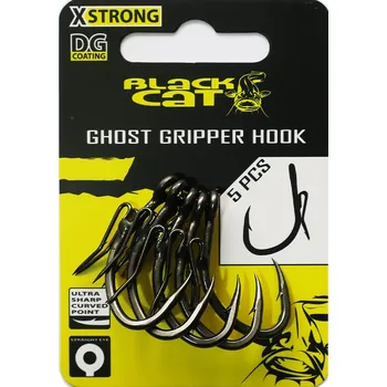Rybářský háček Black Cat sumcový háček Ghost Gripper DG Hook 2/0, 5ks (Pevnostní háček na sumce s protihrotem.)