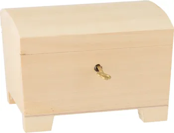 Úložný box ČistéDřevo Dřevěná truhla XI na klíč lípa