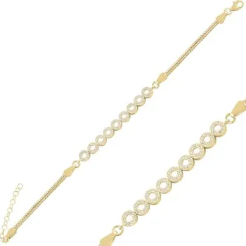 Náramek Olivie Stříbrný náramek GOLD 7681 Ag 925; ≤5,4 g.