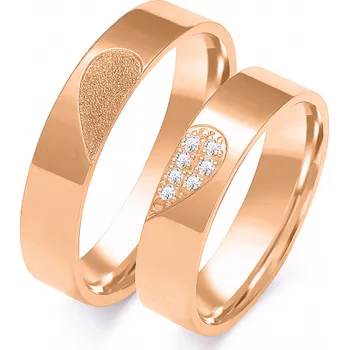 Prsten SOFIA zlatý dámský snubní prsten ZSB-110WRG-DIA