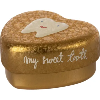 Dárková krabička Maileg Krabička na zoubky Barva: Zlatá