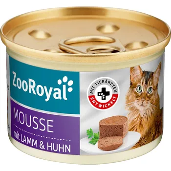 Krmivo pro kočku ZooRoyal pěna s jehněčím a kuřetem 12 × 85 g