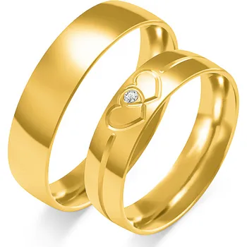 Prsten SOFIA zlatý dámský snubní prsten ZSO-367WYG-CZ