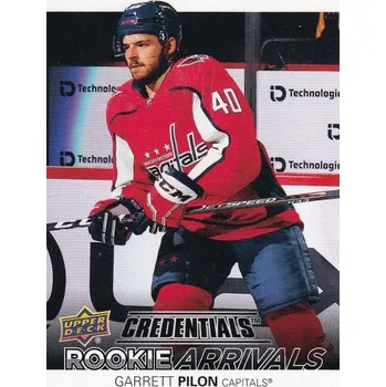 Karetní hra insert RC karta GARRETT PILON 21-22 Credentials Rookie Arrivals číslo RA-25