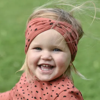 Čelenka cihlová bavlněná čelenka s potiskem