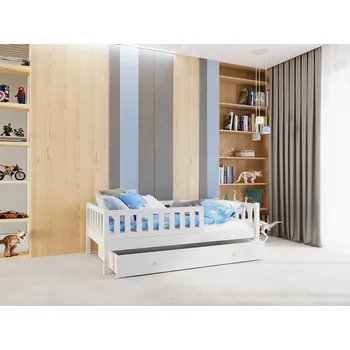 Dětská postýlka Dětská postel Lilly Plus 3 s úložným prostorem / snímatelná zábrana - 90 x 180 cm