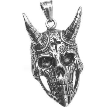 Přívěsek River Šperky. Přívěsek. 990064407 Satanistický přívěsek z chirurgické oceli. Hlava ďábla 990064407